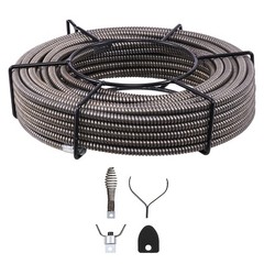 Uimoso Drain Cable Sewer Cable 100Ft 1/2In Drain Cleaning Cable Auger Snake Pipe