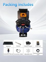 66FT Self-Leveling Sewer Camera Locator 10&Prime; IPS DVR 512Hz IP68 Drain Camera
