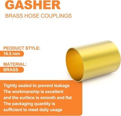 50pcs Hose Ferrules Brass Fitting, 16.5mm Air Hose Crimping Fittings Used in Con