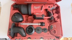 MILWAUKEE M12 AIRSNAKE 2572B-21 DRAIN CLEANING AIR GUN KIT TESTED WORKING