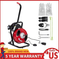 Drain Cleaner Machine ,50FT x 1/2 Inch Portable Electric Drain Auger Sewer Snake