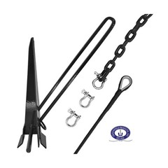 Greenfield Complete Fluke Anchor Kit &ndash; American-Made, Includes Chain, 100f