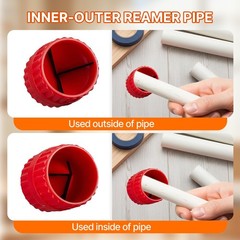 Pipe Deburring Tool Kit, 1/4&rdquo; to 1&rdquo; Adjustable, Inner/Outer Reamer for PVC, PP