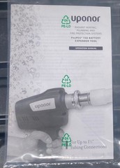 Uponor Cordless 14.4V ProPex 150 Pex Expansion Expander Tool 4 Jaws, 2 Batteries