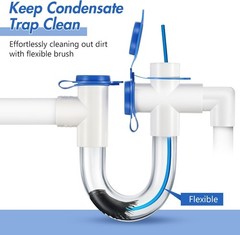 3 Pcs Condensate Trap Flexible Drain Brush, 16 Inch AC Drain Line Cleaning Br&hellip;