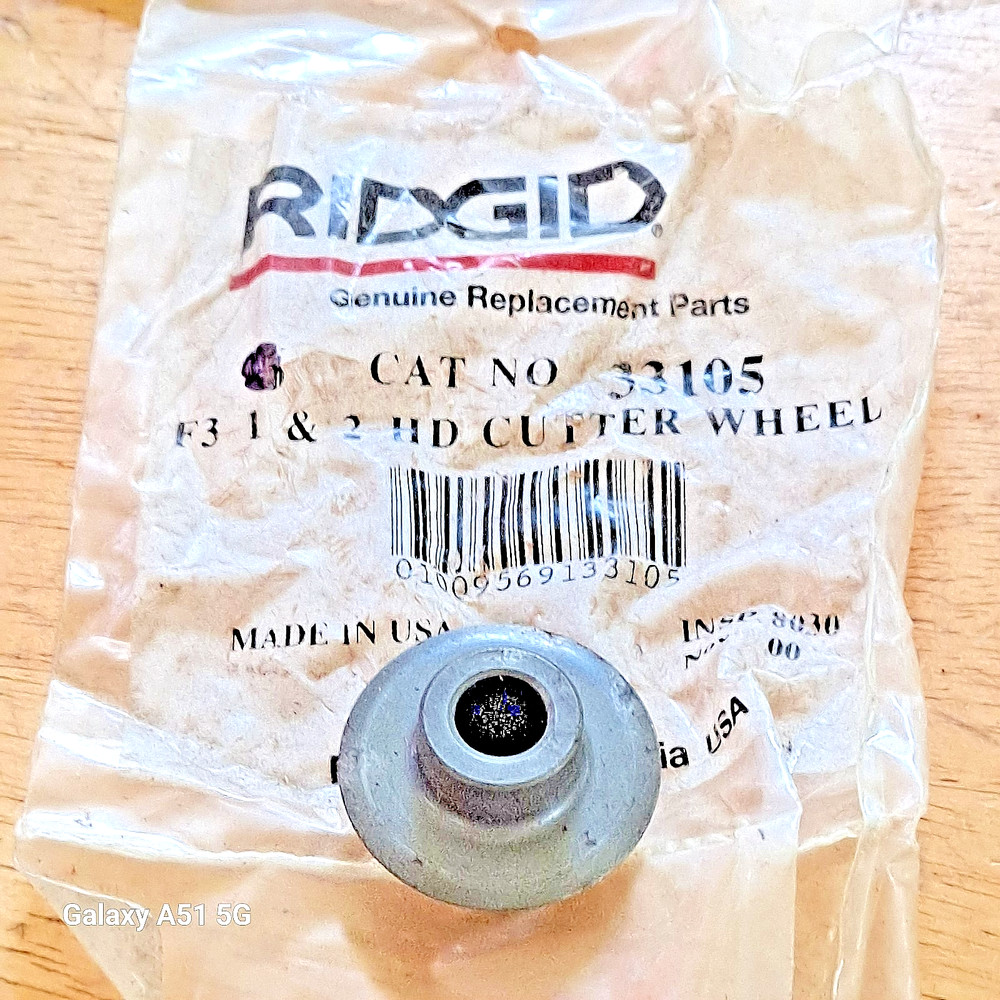 Ridgid 33105 F3 1 & 2 Heavy Duty Cutter Wheel Fits 1-A,2-A,42-A & 42 NEW NOS