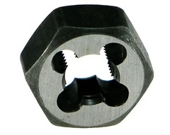 Drillco 3380E Series Carbon Steel Hexagon Pipe Rethreading Die, Uncoated