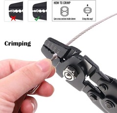 Glarks Fishing Crimping Tool Swager for Wire Rope Up To 2.2mm with Ferrule Kit