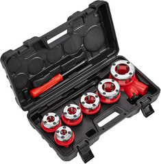 Ratchet Pipe Threader Kit with 6 Dies, 1/4&Prime; NPT to 1-1/4&Prime; NPT Ratcheting Pipe Th