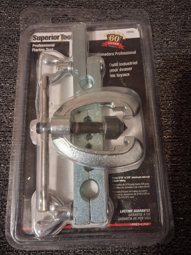 Superior Tool 17515 Professional Flaring Tool (New) 3/16&Prime; to 5/8&Prime; package has so