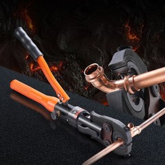 Uimoso Copper Tube Crimp Tool with 1/2&Prime; 3/4&Prime; 1&Prime; Jaws and Pipe Cutter