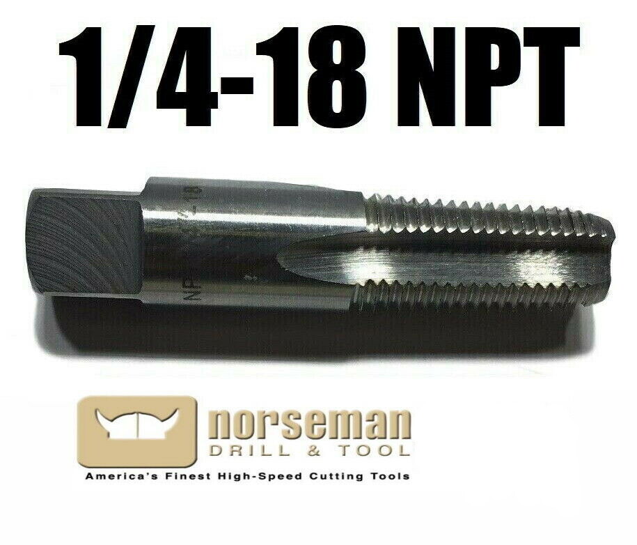 1/4-18 NPT pipe tap, High Carbon Steel, Brand New, 1/4&Prime; pipe tap Norseman 56920