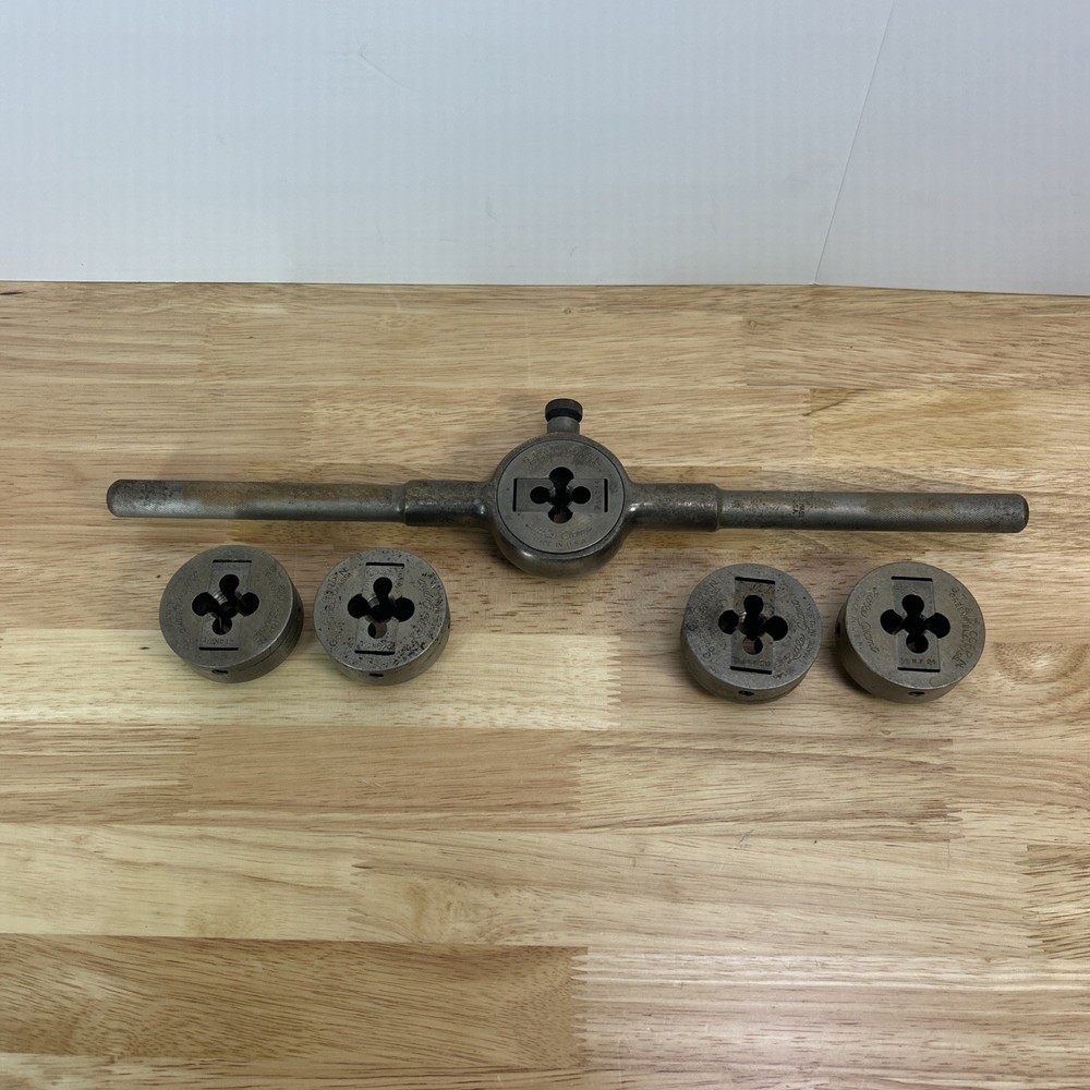 Greenfield Little Giant Die Set Lot Inserts Greenfield 7/16&rdquo; NF20 3/8&rdquo; NF24 1/2&rdquo;