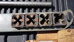 Vintage ratcheting Craftsman Square Die Pipe Threader Set Complete With Guides