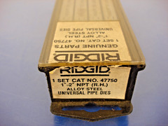 Ridgid 47750 1&Prime;- 2&Prime; NPT Right Hand Alloy Steel Universal Pipe Dies &ndash; OPEN BOX