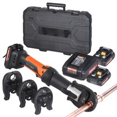 VEVOR Pro Press Tool Pipe Crimping Kit Press Tool Battery Kit 1/2&Prime; 3/4&Prime; 1&Prime; Jaw