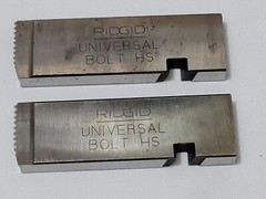 Lot 2 (#1 & #2) RIDGID, 48015, DIE 5/8&Prime; -11 UNC UNIVERSAL BOLTS HS DIES RH