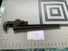 Vintage Ridgid 18&Prime; HEAVY DUTY Pipe Wrench Made by Ridge Tool Co. Elyria Ohio USA