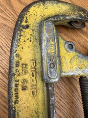 Vintage Ridgid No 40 C-Frame Tubing Cutter 2-4 In Heavy Duty Yellow USA