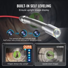 VEVOR Sewer Camera 165 ft/50m Self-Leveling Drain Camera with 10.1&Prime; Touchscreen