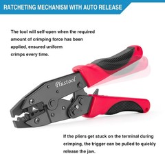 Plustool Crimping Tool for Spark Plug Ignition Wire, 8.5mm Ratchet Spark Plug Wi