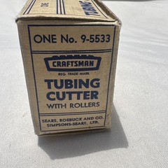Vintage Craftsman Pipe Tubing Cutter with Rollers No 9-5533 USA w/Box