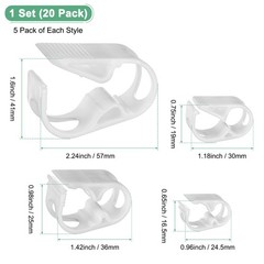 1-Pack 1/8-1/4 1/4-5/16 1/4-1/2 1/2-5/8 Inch Plastic Tubing Clamps [White]