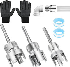 3PCS PVC Pipe Threader Kit Internal External Threading Tool 1/2 3/4 1 Inch