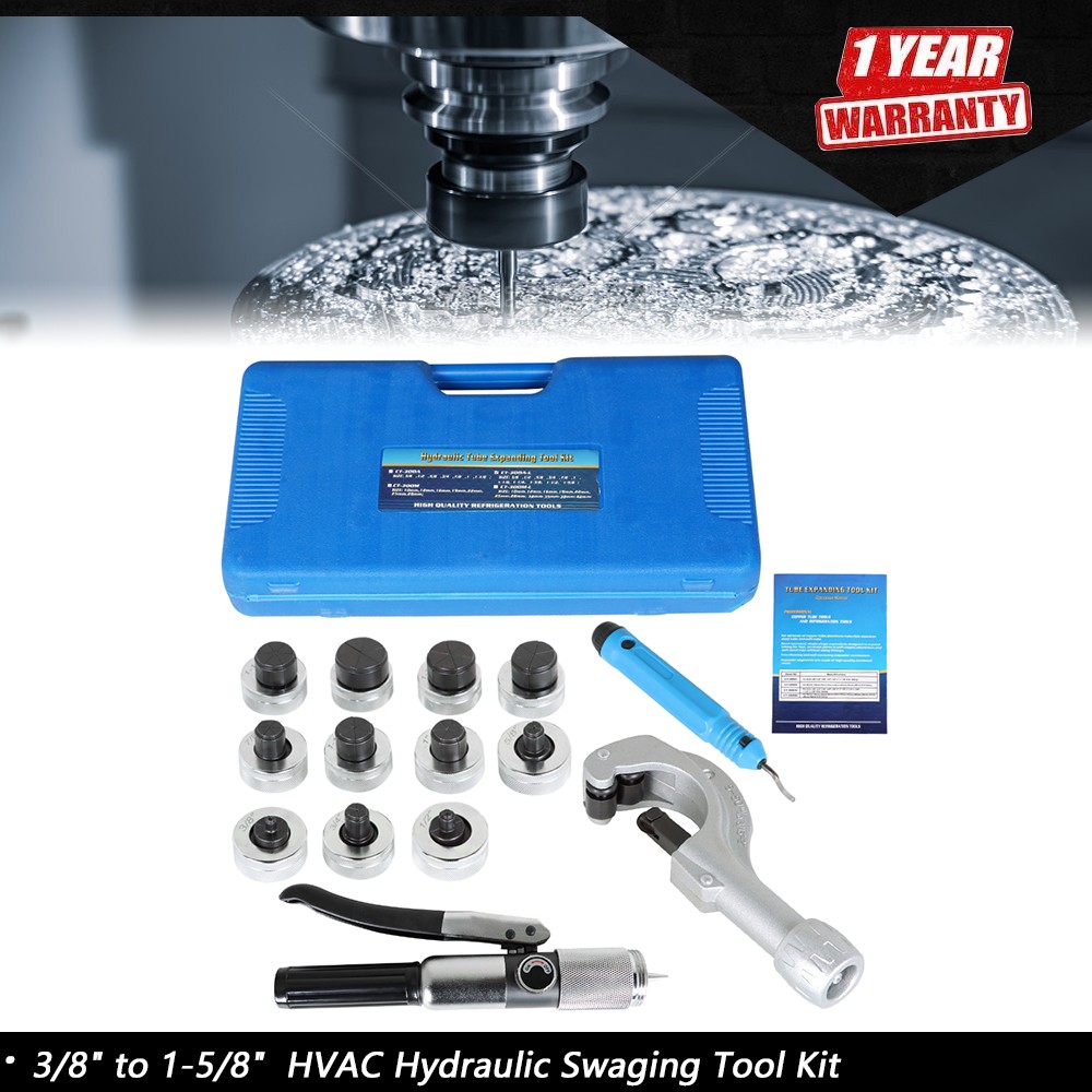 3/8&Prime; to 1-5/8&Prime; For Copper Tubing Expanding HVAC Hydraulic Swaging Tool Kit