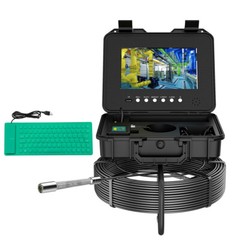 10.1&Prime; 20M Self-Leveling Sewer Drain Inspection Pipe Camera 512HZ signal DVR 7mm