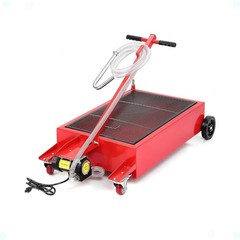 20 Gal Metal Low Profile Oil Drain Pan Red Oil Drain Pan with Electric Pump