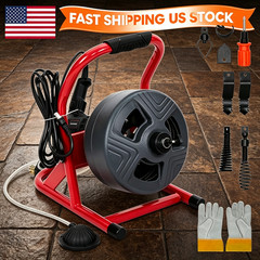 50Ft x 5/16 Inch Drain Cleaner Machine, Electric Drain Auger Cleaner Sewer Snake