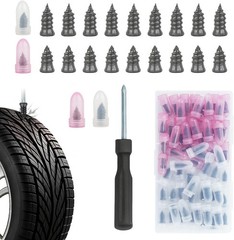 60 PCS Tire Repair Rubber Nails Kit ScrewIn Flat Puncture Fix Car Truck