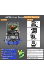 Self-Leveling Sewer Camera 100Ft Anysun 9&Prime; HD Screen New In BOX