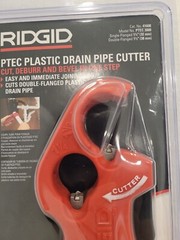 RIDGID PTEC Plastic Drain Pipe Cutter Tool 1-1/4&rdquo;-1-1/2&rdquo;, PTEC 3000, Cat #41608