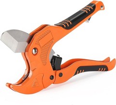 Bates Ratcheting PVC Pipe Cutter 1-1/4&Prime; PEX Plastic Pipe Cutting Tool