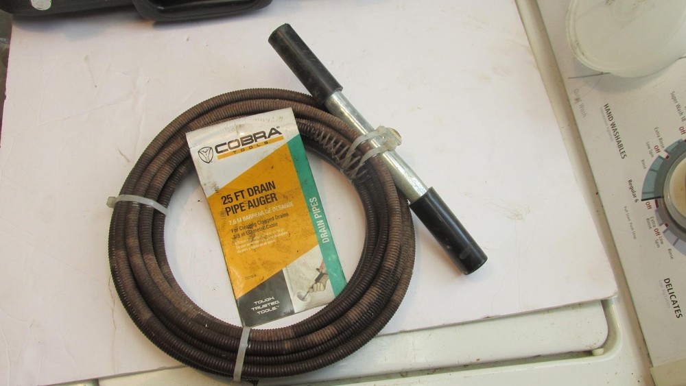 Cobra Products Drain Auger Tote 3/8&Prime; X 25 Heavy Made 5.5 Pounds Free Ship