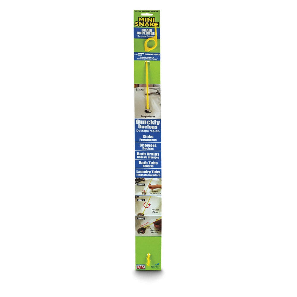 DRAIN KING DKMS Drain Cleaning Tool,Resin,26&Prime; Size 455F25