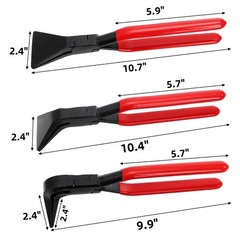 3 Pieces Hand Seamer Sheet Metal Tools, Metal Bending Pliers Set with Straight,