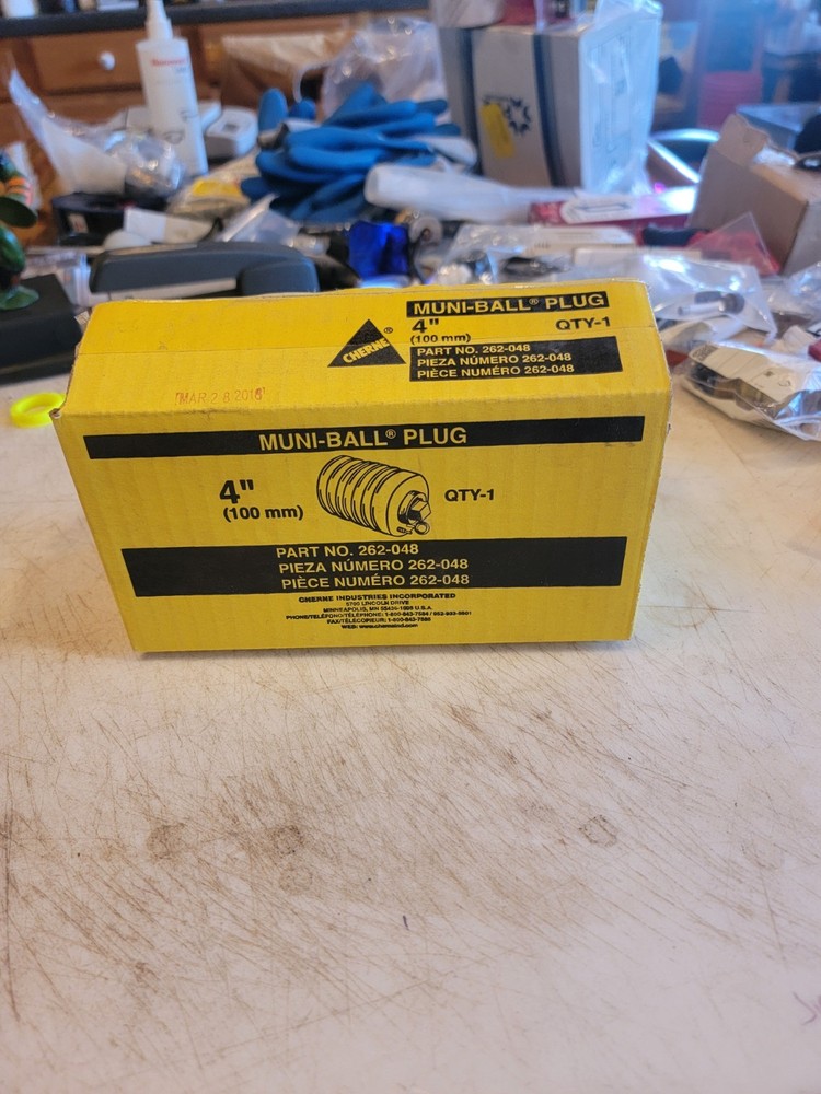 Cherne 262048 Test Ball Plug, Pneumatic, Size 4 In. FreeShipL48