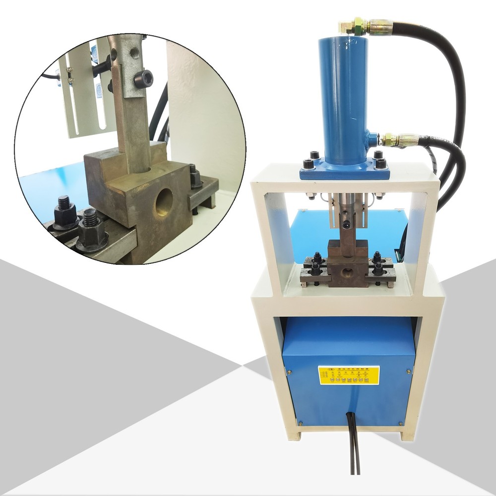 220V 3HP 3T &phi;25mm Pipe Hydraulic Half/ Full Hole Punching Machine &le;0.5mm