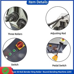 Steel Pipe Bender Steel Plates Press Bender 220V 2.2 KW Pipe Roller 2&Prime;