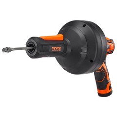 VEVOR 12V Electric Drain Auger 25FT Plumbing Snake Auto Feed for 3/4&Prime;-2&Prime; Pipes