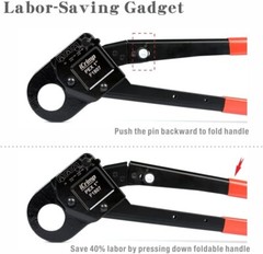 Heavy-Duty 1-inch PEX Crimping Tool &ndash; Copper Pex Crimp Rings &ndash; Go/No-Go Gauge