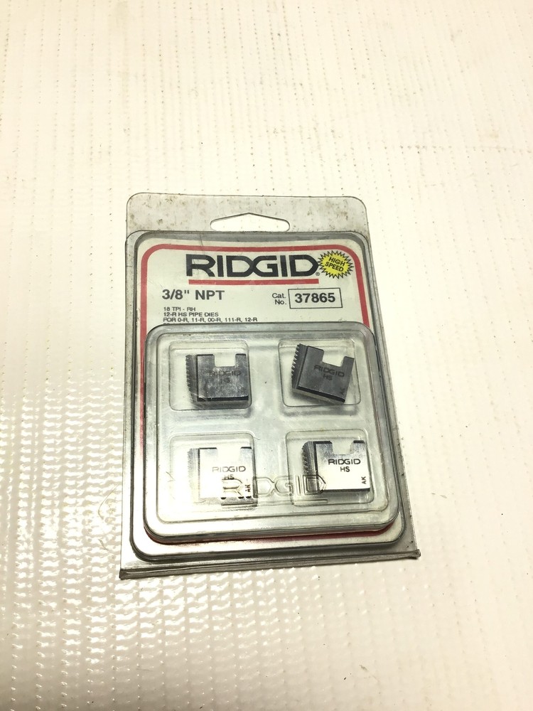 Ridgid 37865 HS Pipe Dies 3/8&Prime; NPT 18 TPI-RH For 0R/11R/00R/111-R/12R/30A/31A&hellip;