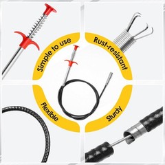 118&Prime; Flexible Grabber Claw Tool Reacher, Drain Snake Hair Drain Clog Remover &hellip;