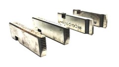 Ridgid Set of (4) 3/8&Prime; &ndash; 16 UNC RH Alloy Steel 500B Bolt Dies 48465 USED