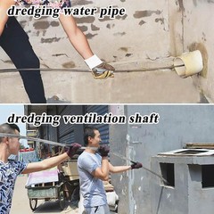 Heavy Duty Sewer Drain Snake for Outdoor,Flat,Manual,Length 30m/98.4ft,Width &hellip;