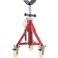 VEVOR Pipe Stand Fold-a-Jack V-Head 20-37 inch Height 12&Prime; Pipe 882 lb w/Casters