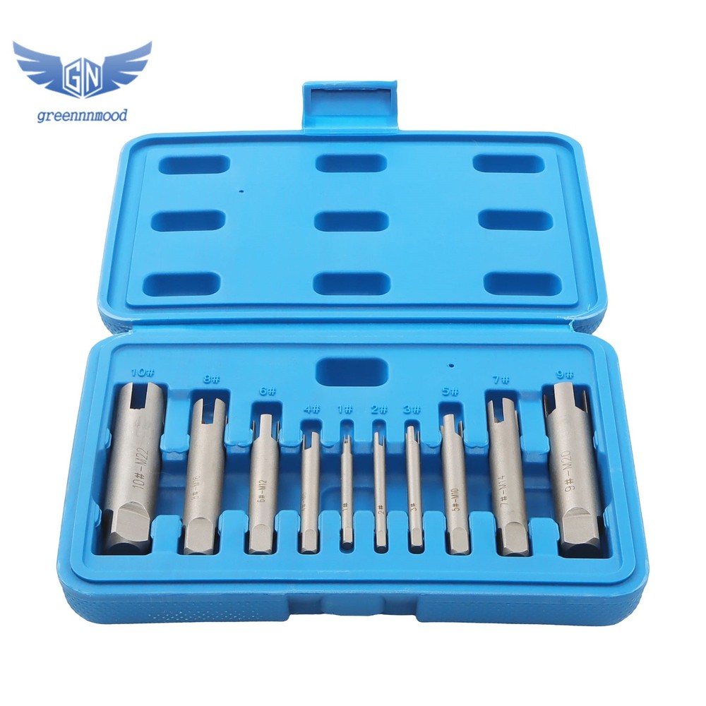 10pcs/Set Broken Tap Extractor Removal Tool Kits Screw Extractor 3/4 Claws
